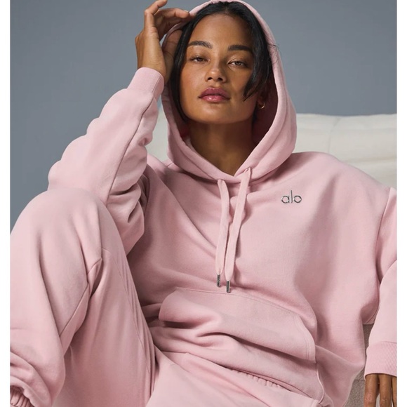 ALO Yoga Tops - Alo Accolade Hoodie NWT Ballet Pink